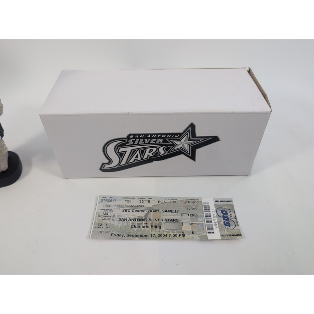 San Antonio Silver Stars‎ THE FOX Bobble Dobbles Bobble Head w/ Game Ticket - Picture 7 of 8